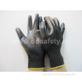 Black Nitrile Coating 13 Gauge Black Nylon Shell Working Glove (DNN418)